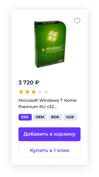 Ховер карточек товара